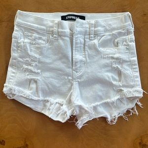 Express White Denim Shorts - Size 2